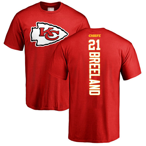 Men Kansas City Chiefs #21 Breeland Bashaud Red Backer T-Shirt->kansas city chiefs->NFL Jersey
